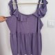 Liliowa bluzka Torrid Super Soft 4 (8-9XL) z falbankami cold shoulder 7XL / 54 / 26