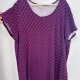 Fioletowa bluzka w różowe paski Roaman's (30/32) bawełniana oversize 9XL / 58 / 30