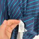 Granatowa bluzka w turkusowe paski Roaman's (30/32) bawełniana oversize 9XL / 58 / 30