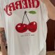 Koszulka pin up retro owoce nadruk vintage streetwear letnia wygodna luźna Shein 6XL / 52 / 24