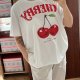 Koszulka pin up retro owoce nadruk vintage streetwear letnia wygodna luźna Shein 6XL / 52 / 24