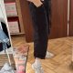 Czarne cargo szorty Terra & Sky 4XL haftowane kwiaty bawełniane Plus Size 4XL / 48 / 20