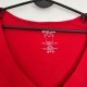 Czerwona koszulka V-neck Avenue 9XL bawełniana oversize Plus Size 8XL / 56 / 28