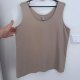 Beżowa koszulka na ramiączkach basic elegancka klasyczna Chico's XXL / 44 / 16
