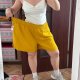 Old Navy szorty Plus Size 100% bawełna musztardowe wysoki stan oversize 7XL / 54 / 26