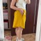 Old Navy szorty Plus Size 100% bawełna musztardowe wysoki stan oversize 7XL / 54 / 26