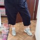 Avenue spodnie rybaczki Plus Size granatowe bawełniane regulowane nogawki USA 6XL / 52 / 24