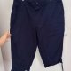 Avenue spodnie rybaczki Plus Size granatowe bawełniane regulowane nogawki USA 6XL / 52 / 24