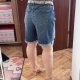 edgely szorty jeansowe damskie Plus Size z ozdobną wiązanką, klasyczny denim USA 4XL / 48 / 20
