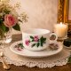 Villeroy & Boch filiżanka ze spodkiem, różany wzór