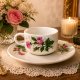 Villeroy & Boch filiżanka ze spodkiem, różany wzór