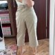 Liz Claiborne Sara Crop spodnie rybaczki bawełniane damskie Plus Size, beżowe 5XL / 50 / 22