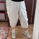 Terra & Sky cargo rybaczki bawełniane damskie Plus Size, białe 5XL / 50 / 22
