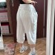 Terra & Sky cargo rybaczki bawełniane damskie Plus Size, białe 5XL / 50 / 22