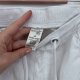 Terra & Sky cargo rybaczki bawełniane damskie Plus Size, białe 5XL / 50 / 22
