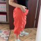 Cato Woman cargo rybaczki bawełniane damskie Plus Size, czerwone XXL / 44 / 16
