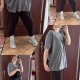 Zestaw: Danskin Now t-shirt + Athleta Works Leggings Plus Size 6XL / 52 / 24