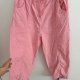 Hagston capri spodnie bawełniane damskie Plus Size, pudrowy róż 4XL / 48 / 20