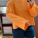 Pomaranczowa bluzka bawełniana damska Plus Size, luźny oversize 4XL / 48 / 20