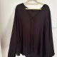 Czarna elegancka bluzka szyfonowa guziki Torrid Plus Size 8XL / 56 / 28
