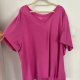 Różowy T-shirt oversize dekolt V Lane Bryant Plus Size 9XL / 58 / 30