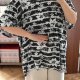 Woman Within 4X / 34-36 – czarno-biała tunika/bluzka oversize w kwiaty, luźny fason 9XL / 58 / 30