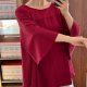 Bordowa elegancka tunika z szerokimi rękawami • ok. EU 56–60 • 6XL–8XL