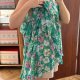 Zielona szyfonowa tunika w kwiaty • Lane Bryant • EU 62–66 • 8XL–10XL Uniwersalny·Bardzo dobry