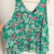 Zielona szyfonowa tunika w kwiaty • Lane Bryant • EU 62–66 • 8XL–10XL Uniwersalny·Bardzo dobry