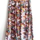 Spódnica Vintage Kwiaty Rozkloszowana Midi Retro Boho Pastelowa 40