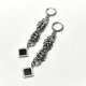 "Midnight Square Chainmaille Earrings"