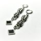 "Midnight Square Chainmaille Earrings"