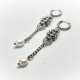 Kolczyki chainmaille stal chirurgiczna nierdzewna perły naturalne słodkowodne