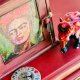 Ręcznie malowana szafka na klucze, Frida Kahlo, prezent, kwiaty