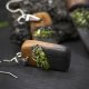 Wisiorek i kolczyki - abachi pieczone i oliwiny – biżuteria inspirowana naturą i surowym pięknem, dla niej, prezent pirografia, dla niej, kobiety