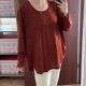 Gloria faded  Bluzka Oversize Bordowa 4XL–5XL / 56–58 / 26–28