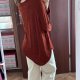 Gloria faded  Bluzka Oversize Bordowa 4XL–5XL / 56–58 / 26–28