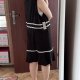 Sukienka Nanette Lepore czarna z białym haftem 6XL / EU 56–58 NOWA z metką