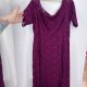 Elegancka koronkowa suknia maxi Torrid bordo 6XL / EU 56–58