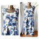 Elegancka Sukienka Jedwab Silk Wzór Kwiaty M L