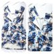 Elegancka Sukienka Jedwab Silk Wzór Kwiaty M L