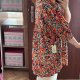 Terra & Sky Floral Smocked Blouse 4XL EU 60/62