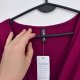 Bordowa kopertowa bluzka Allegra K z koronkowymi rękawami 4XL / EU 56–58