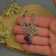 Kolczyki z ametystami, stal chirurgiczna, wire wrapping, ametyst