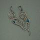 Kolczyki niebieski kwarc, stal chirurgiczna, wire wrapping