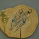 Kolczyki niebieski kwarc, stal chirurgiczna, wire wrapping