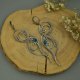Kolczyki niebieski kwarc, stal chirurgiczna, wire wrapping