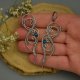 Kolczyki niebieski kwarc, stal chirurgiczna, wire wrapping