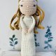 Anioł stróż lalka maskotka szydełkowa handmade