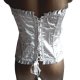 Srebrny Top Gorset Vintage Sexy 40 L